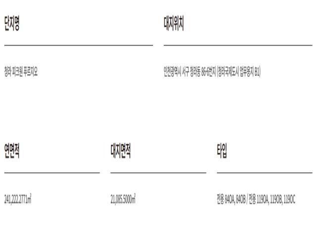 청라 피크원 사업개요
